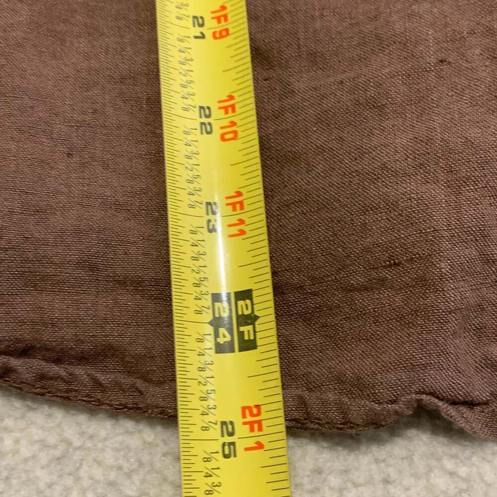 Eddie Bauer Women's 100% Linen Sleeveless Button-Down Shirt Brown Large - Picture 2 of 8